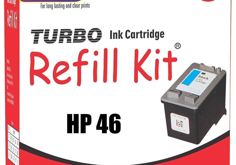 Turbo Ink Cartridge Refill Kit for HP 46 Black