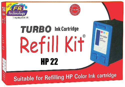 Turbo Refill Kit for hp 22 multi tri colour ink cartridge